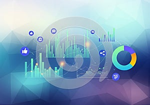 Abstract representation of analytics and data visualization.