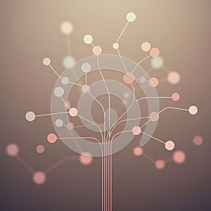 Abstract representation of a branching tree-like structure