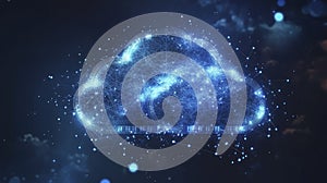 Abstract representation of a cloud computing concept