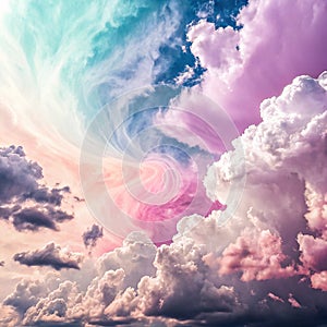 Colorful cloud and sky abstract background