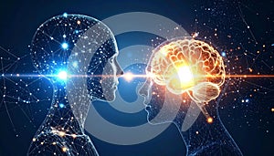Digital Brain and Human Head Connection