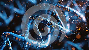 DNA Double Helix Structure With Binary Code Stream for Genetic Engineering Technology