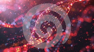 Data Driven DNA Helix with Binary Code, Genetic Information and Digital Future