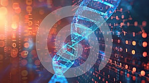 DNA Double Helix Structure with Binary Code for Science and Technology Innovation