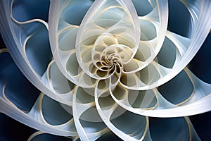 Abstract representation of fibonacci sequence in flower