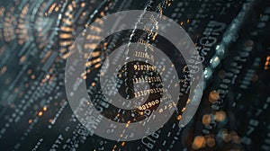 Abstract Binary Code Stream: Data Flow and Digital Information Concept