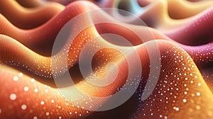 Abstract representation of flowing waves with vibrant colors and patterns