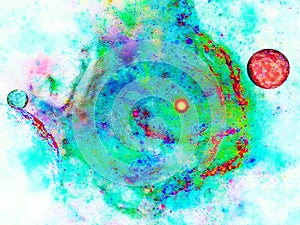 Abstract Outer Space Background - Remnants of an Explosion