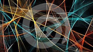 Abstract Representation of Machine Learning Concepts With Tangled Data Loops in Vibrant Colors and Dynamic Design