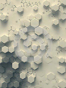 Abstract Representation of Molecular Structure in Hexagonal Patterns and Designs
