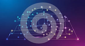Complex pattern suggesting technological themes like data flow
