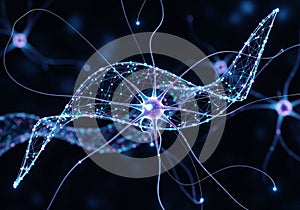 Abstract representation of neural networks, featuring