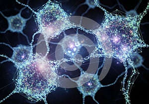 Abstract representation of neural networks, showcasing