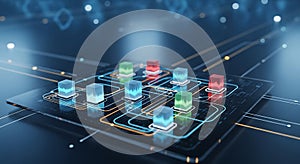 Abstract representation of a quantum computer processor architecture