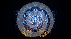 Abstract representation of quantum computing core