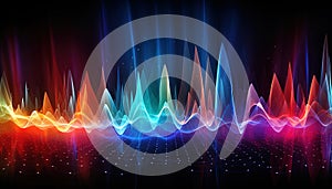 Abstract representation of sound waves illustrating the impact of audio-based media