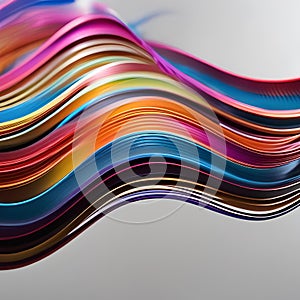 An abstract representation of sound waves in motion, visualized as colorful ribbons twisting and turning5