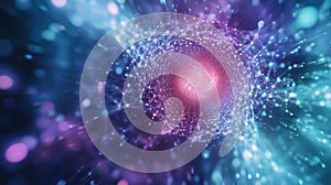 Abstract network data stream creating a digital vortex tunnel