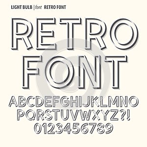 Abstract Retro Alphabet and Digit Vector