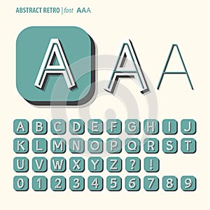 Abstract Retro Alphabet and Digit Vector