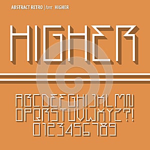 Abstract Retro Alphabet and Digit Vector