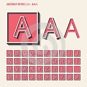 Abstract Retro Alphabet and Digit Vector