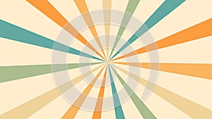 Abstract retro background with sunburst rays