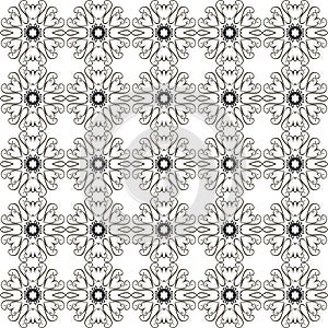 Abstract retro black and white seamless pattern.