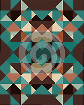 Abstract Retro Geometric Background. Vector