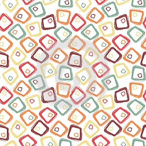 Abstract Retro Pastel Geometric Seamless Pattern