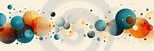 Abstract Retro Pattern Design With Overlapping Circles