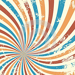 Abstract retro rays grunge background, retro starburst sunburst background