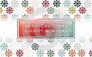 Abstract retro snowflakes pattern background. Christmas Banner, posters, headers, cards and website