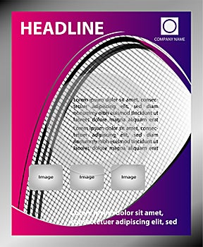 Abstract retro vector flyer