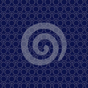 Abstract retro white hexagon pattern design on purple background. illustration vector eps10