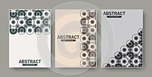 Abstract retrol minimal covers pattern design