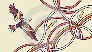 Abstract ribbon wave, flowing and dynamic background design vector design Generative AI