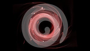 Glowing spiral. The energy flow tunnel. photo