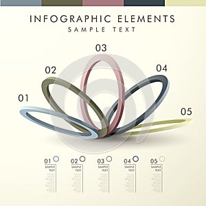 Abstract ring shape infographics
