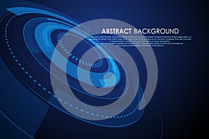 Abstract ring shape, science and technology background