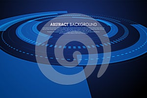 Abstract ring shape, science and technology background