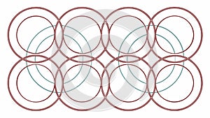 Abstract Rings Pattern, Modern Design, vector design Generative AI