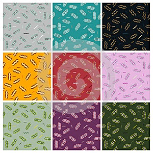 Abstract river flow seamless pattern with modern colour combinations.