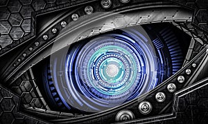 Abstract robot eye background