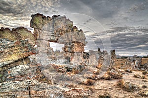 Abstract Rock formation aka window at Isalo national park, Madagascar