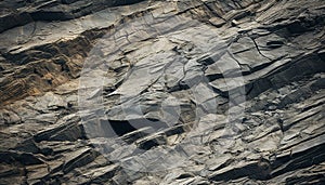 Abstract rock formation in nature, eroded cliff reveals textured beauty generated by AI