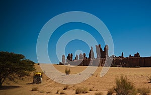 Abstract Rock formation at plateau Ennedi aka stone forest in Chad