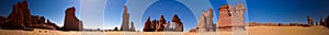 Abstract Rock formation at plateau Ennedi aka stone forest in Chad