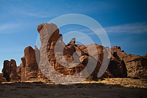 Abstract Rock formation at plateau Ennedi in Terkei valley in Chad