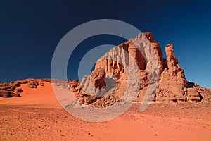 Abstract Rock formation at Tamezguida in Tassili nAjjer national park, Algeria